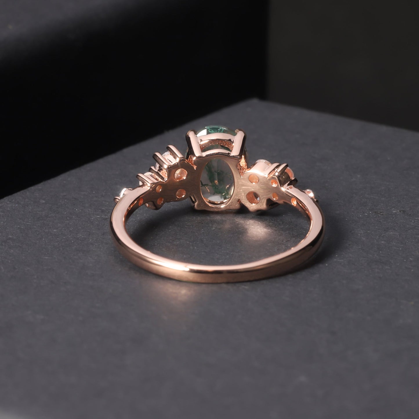 S925 Silver Rose Gemstone Ring