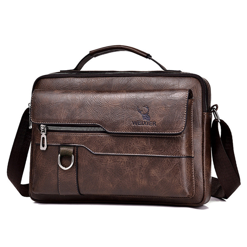 Men’s Retro PU Leather Messenger Bag