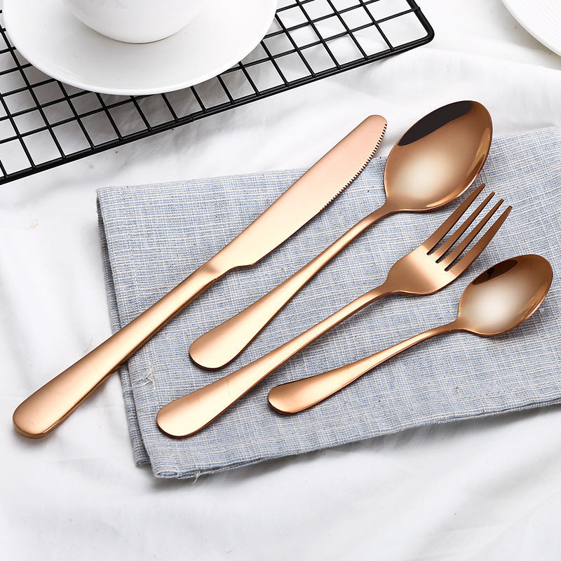 Luxury Black Gold Cutlery Set