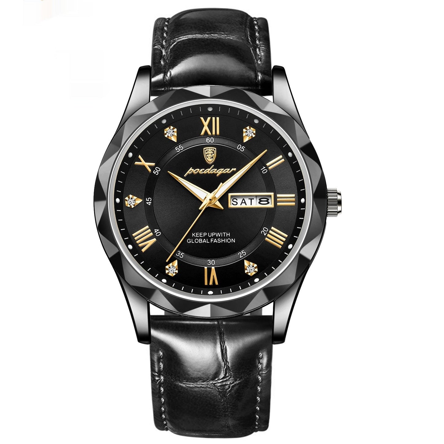 Men's Luxury Leather Quartz Watch