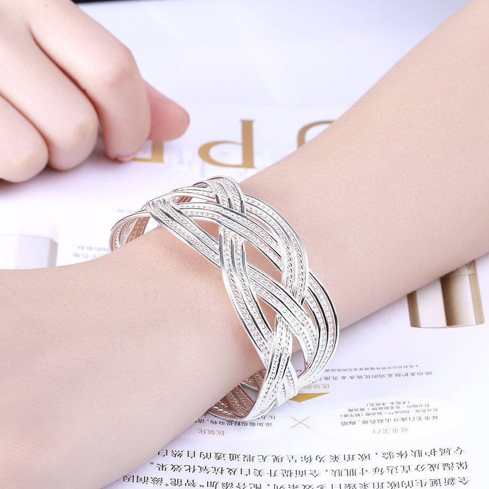 S925 Silver Bangle Bracelet