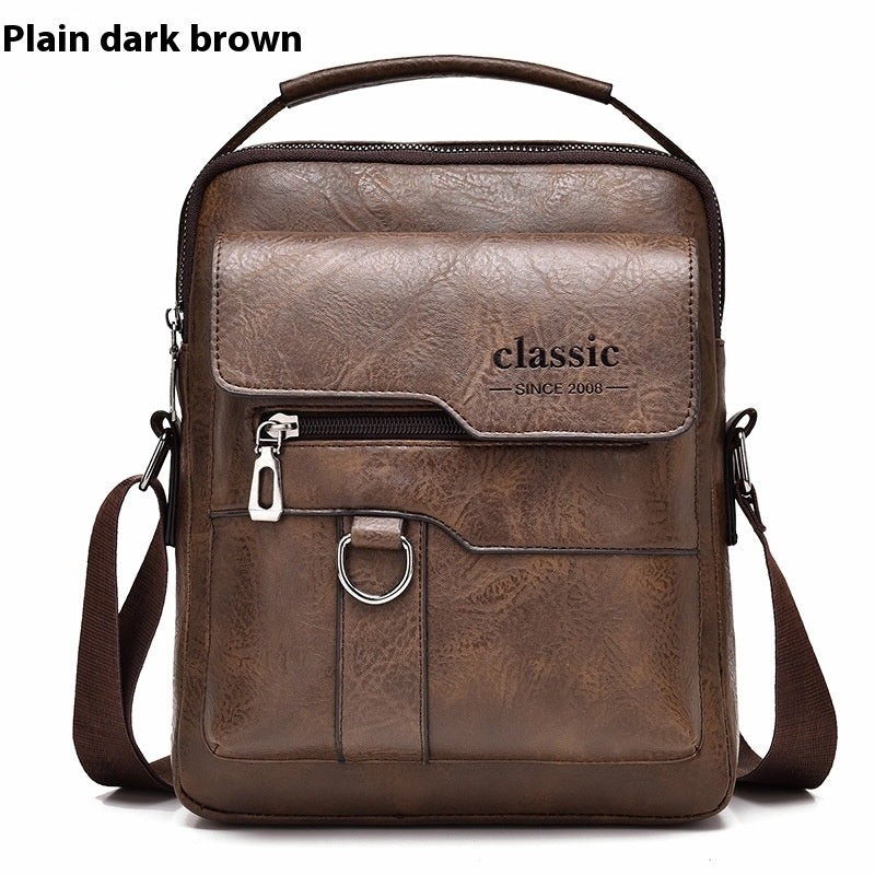 Men’s Retro PU Leather Messenger Bag