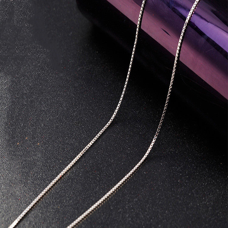 Silver necklace with chain