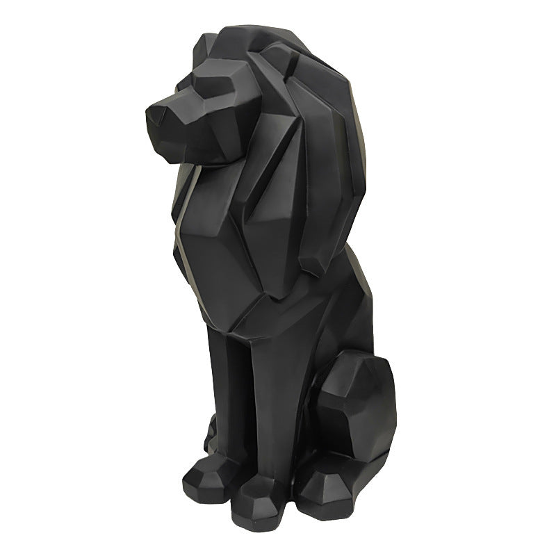 Nordic Geometric Lion Statue