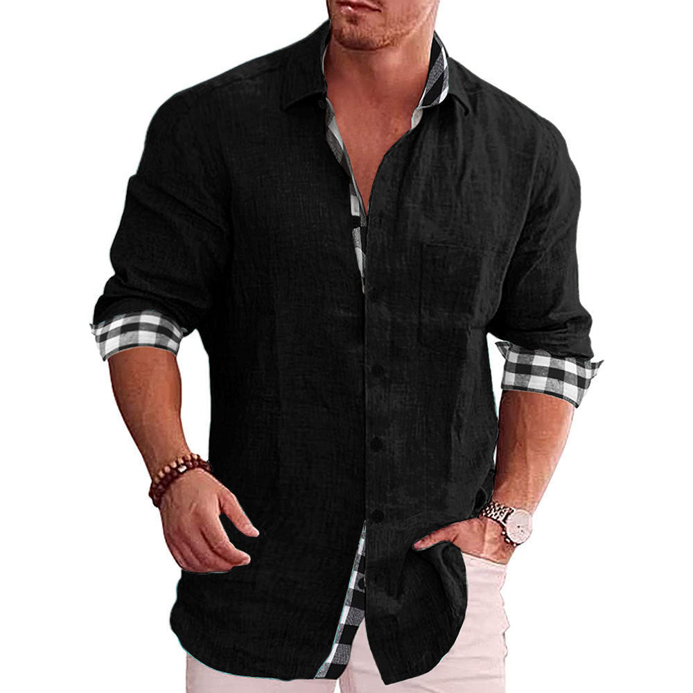 Men's Summer Solid Short Sleeve Shirt