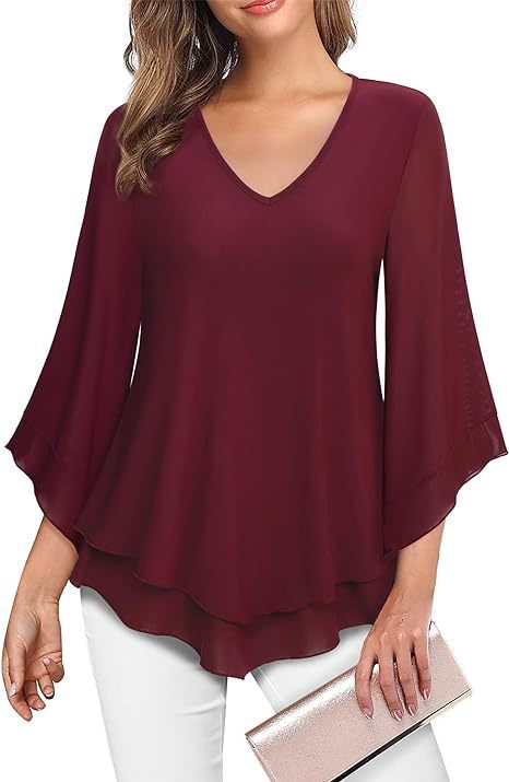 Chic Summer Flare Sleeve Top