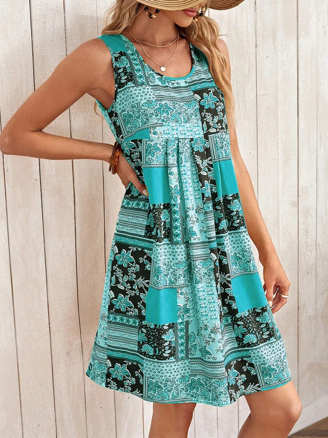 Stylish Printed Mini Dress