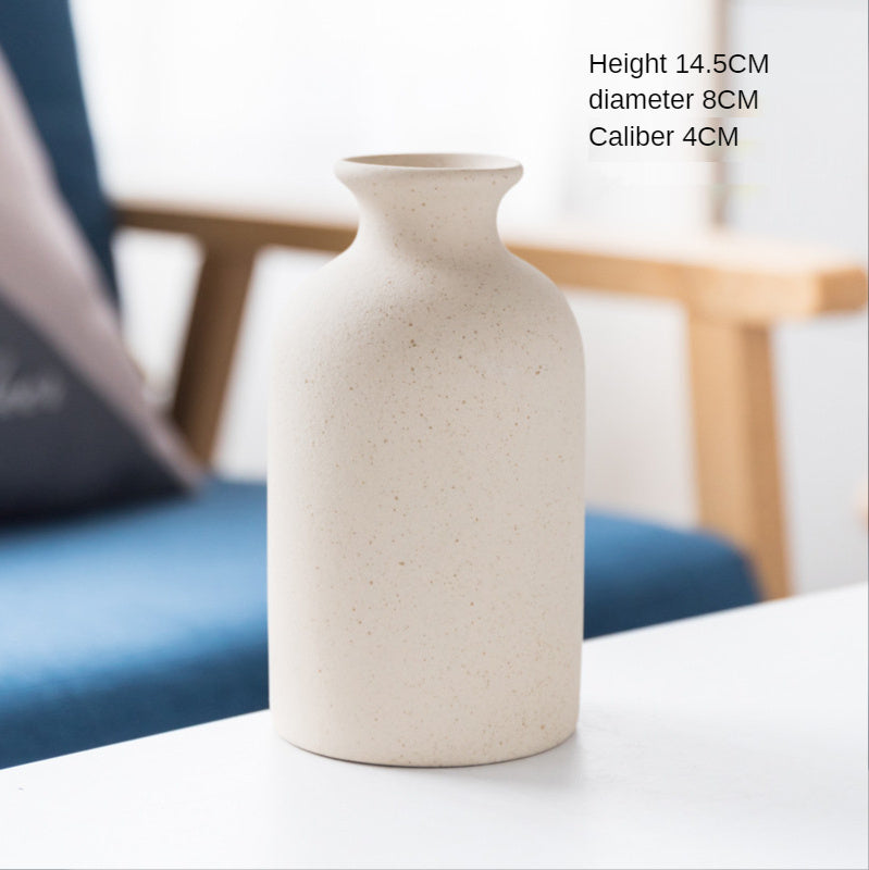 Retro Frosted Ceramic Vase