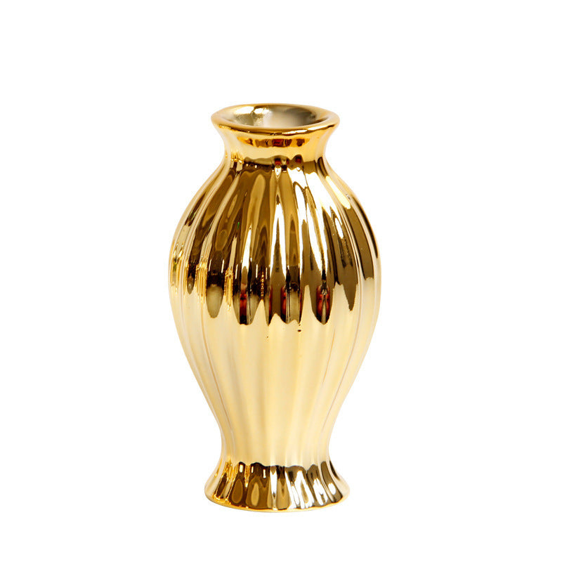 Elegant Gold Embossed Vase