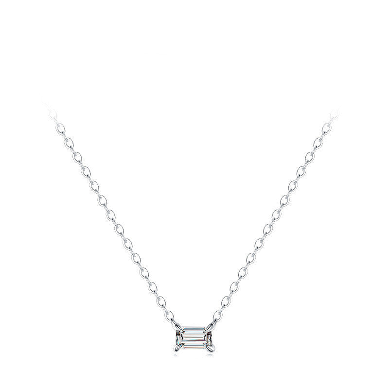 Fashion Rectangular Zircon Necklace For Women