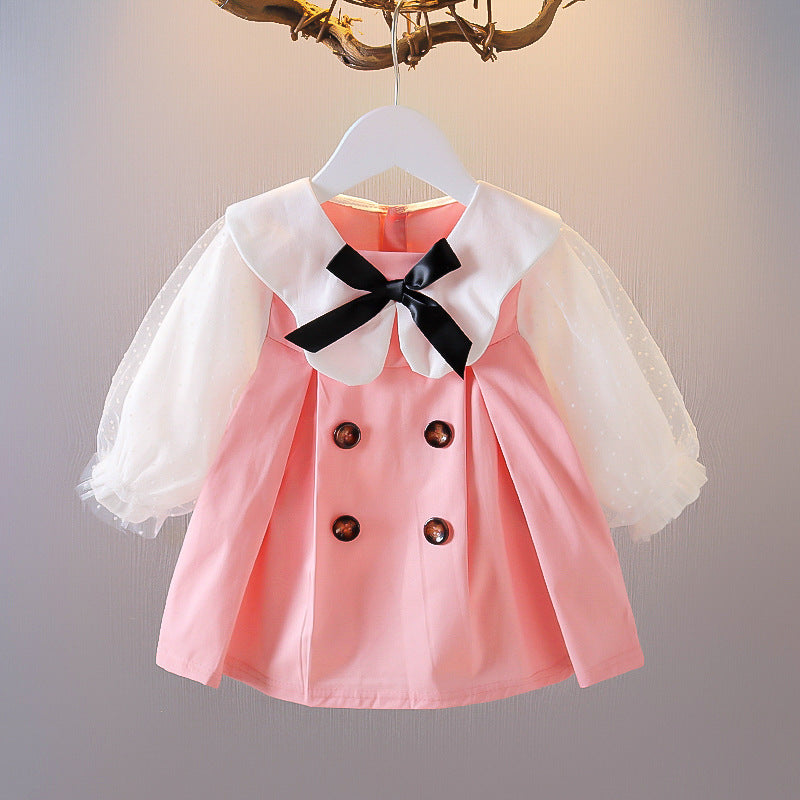 Girls' Spring-Autumn Western Dress
