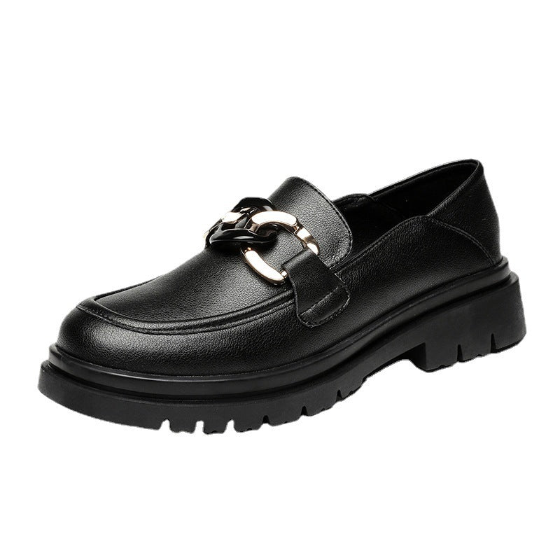 Casual One-Leg Leather Shoes