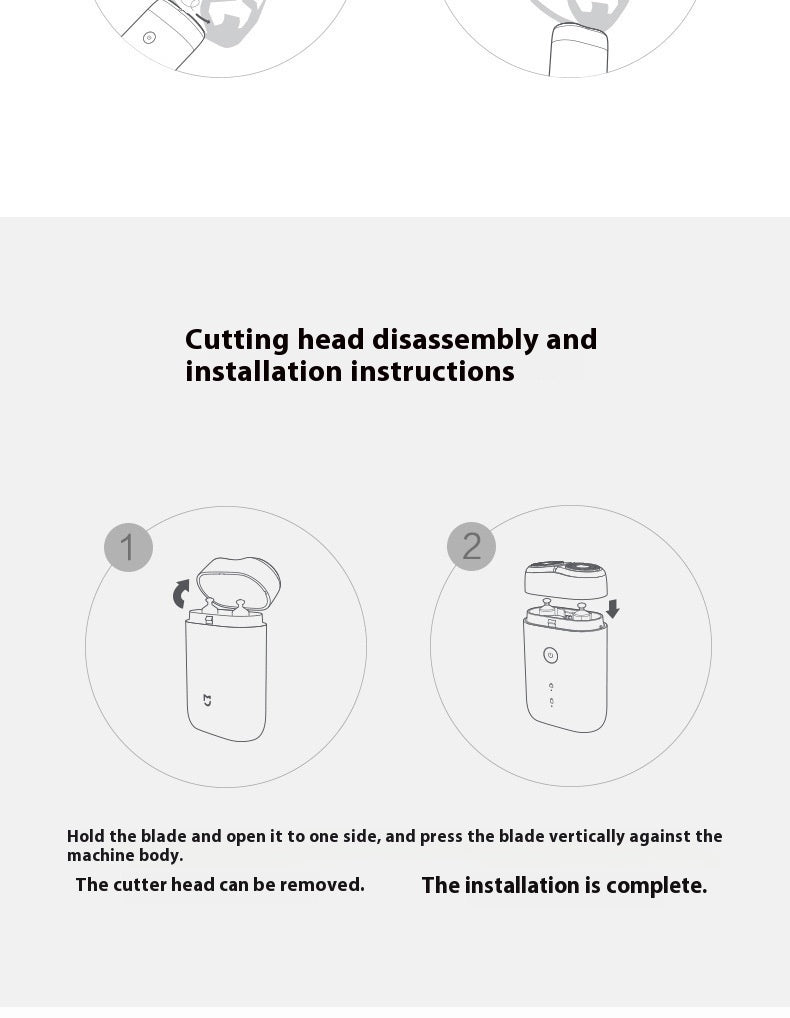Electric Shaver S100 – Dual Rotary Cutter for Men