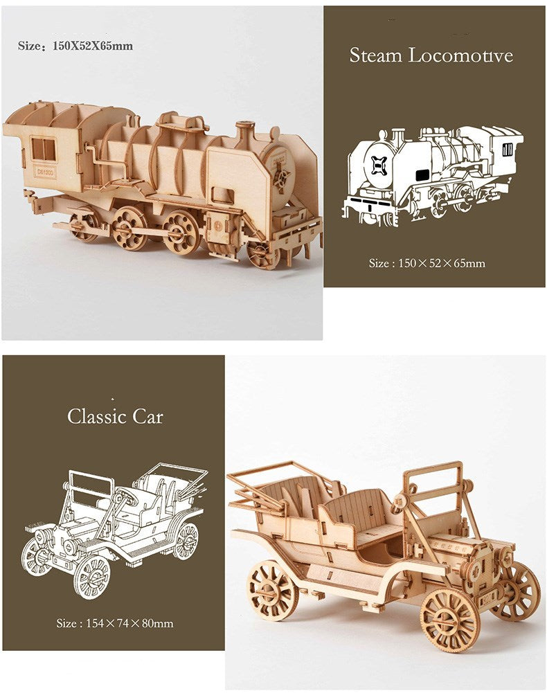 DIY Wooden Assembly Model Kit