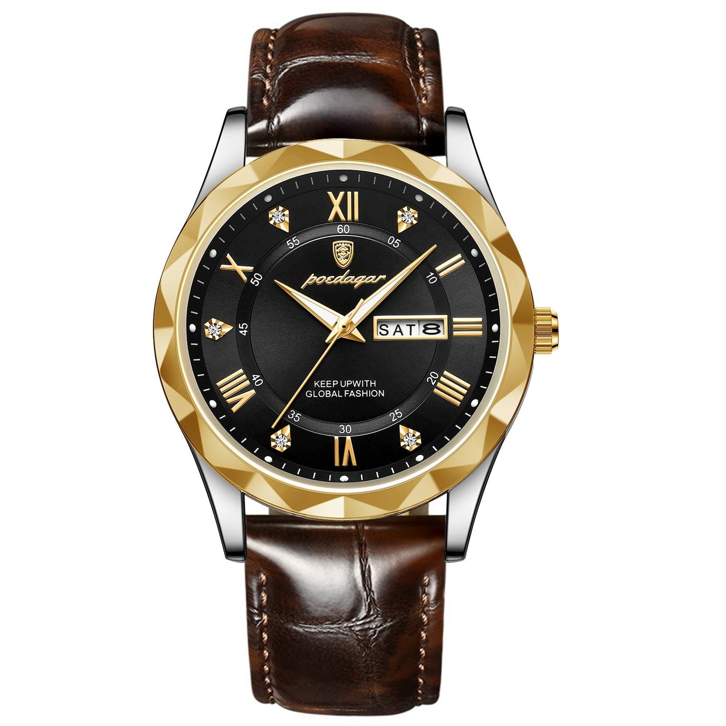 Men's Luxury Leather Quartz Watch