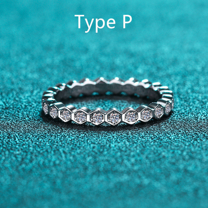 S925 Silver Diamond Wedding Ring