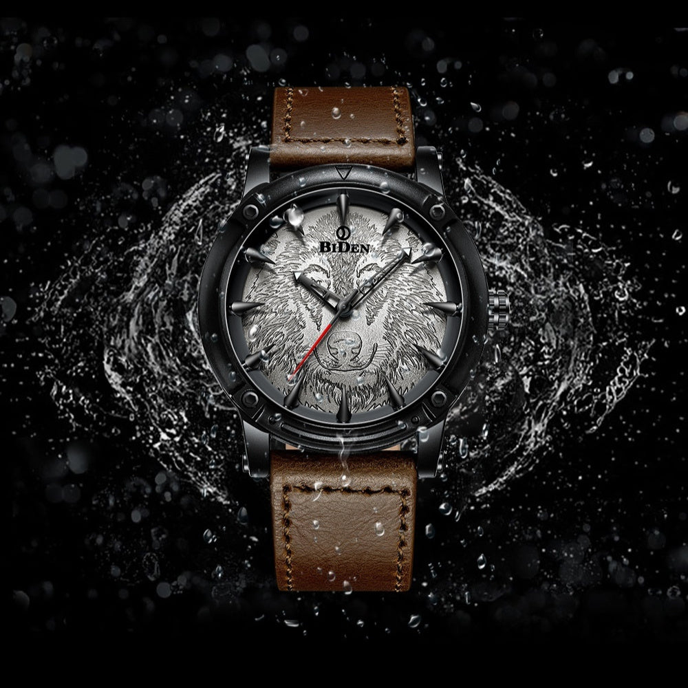 Men's Solid Color Quartz Belt Watch