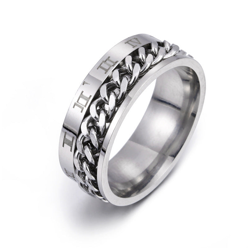 Roman Titanium Steel Ring