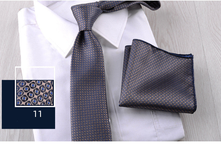 Business Formal Wear Tie and Pocket Square Set