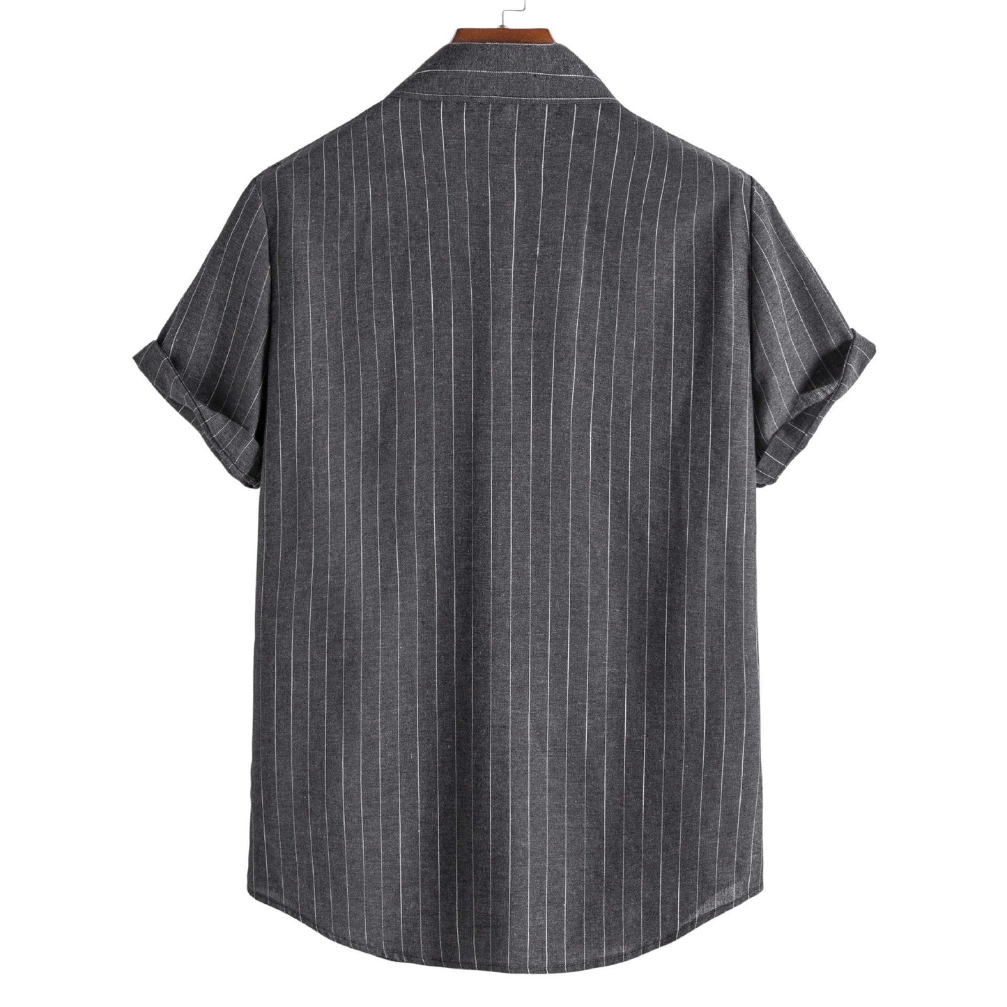 Casual Striped Short-sleeved Shirt For Men