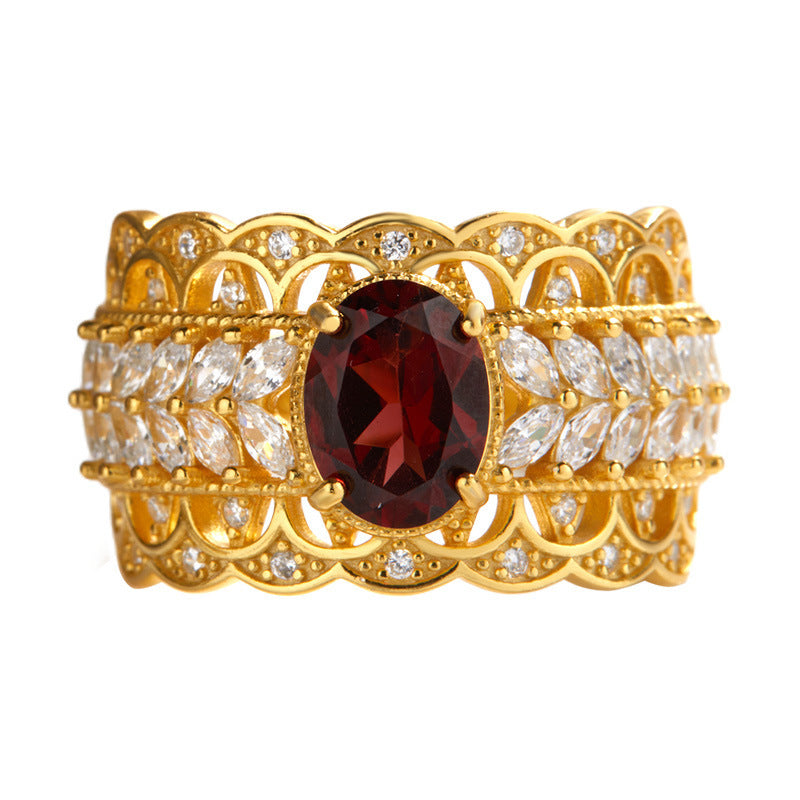 S925 Vintage Pomegranate Ring