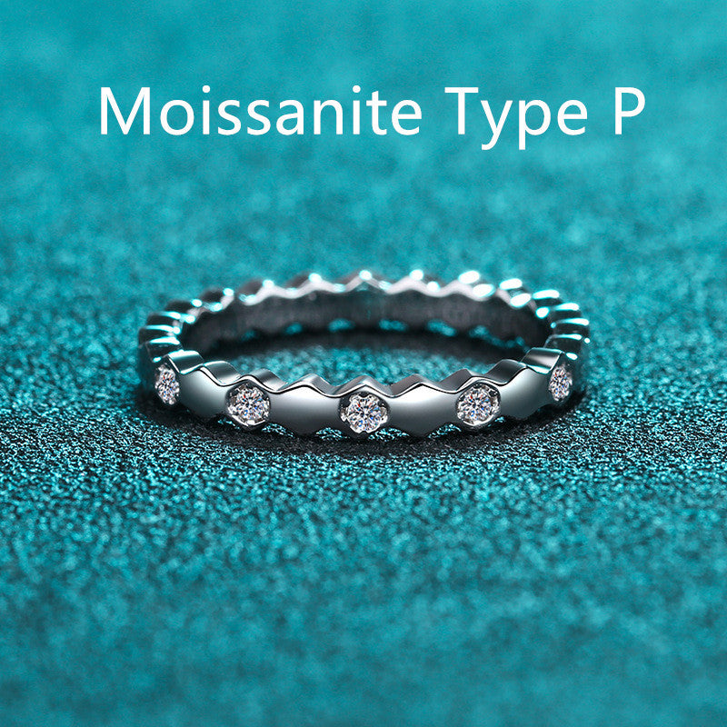 S925 Silver Diamond Wedding Ring