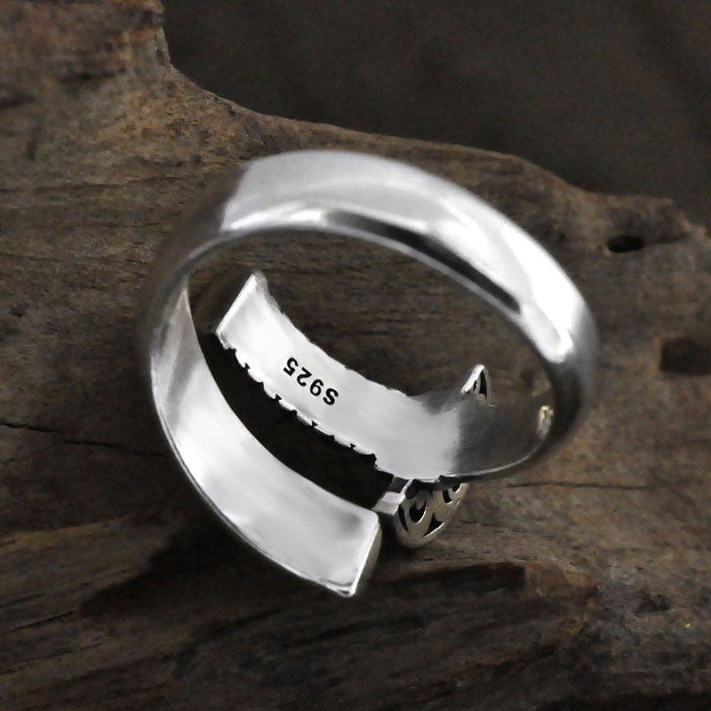 S925 Vintage Samurai Silver Ring