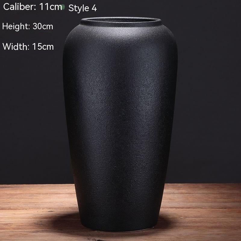 Black Ceramic Vase Decor