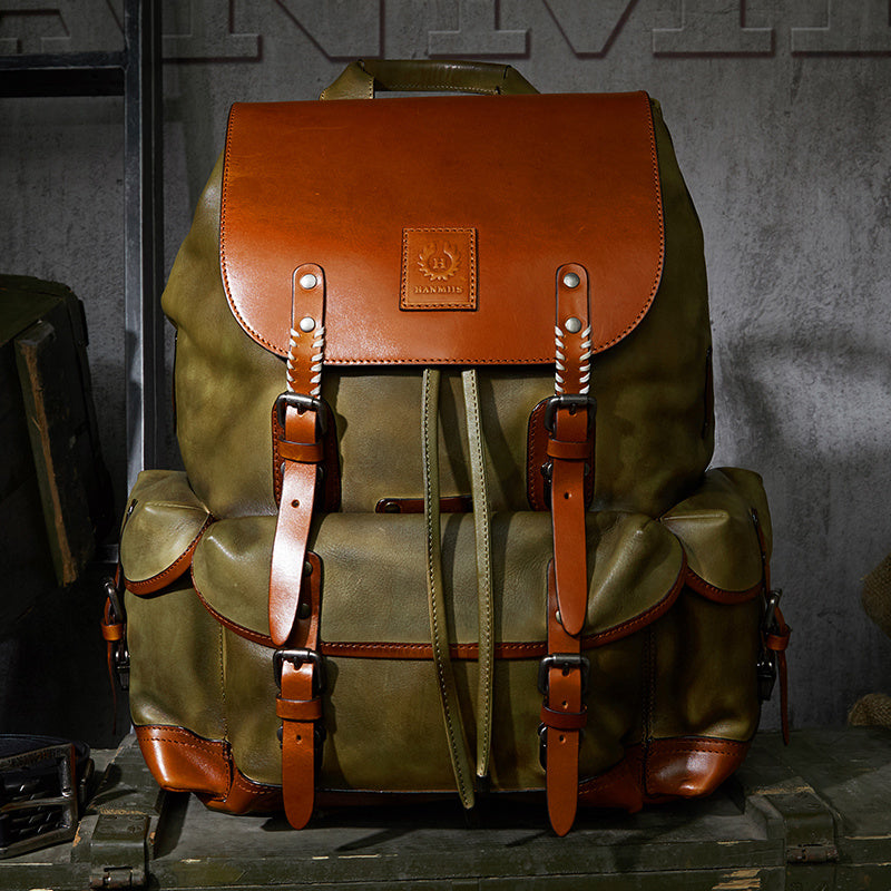 First Layer Leather Men’s Travel Backpack
