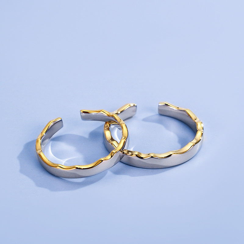S925 Silver Haoyue Sea Couple Ring