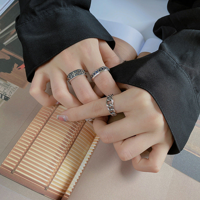 S925 Silver Small Design Worn Ring