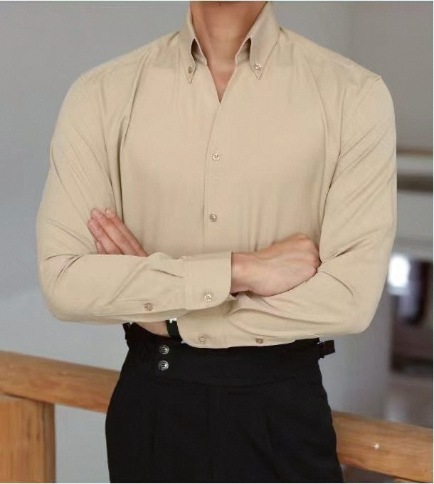 Men’s Long Sleeve Business Slim Shirt