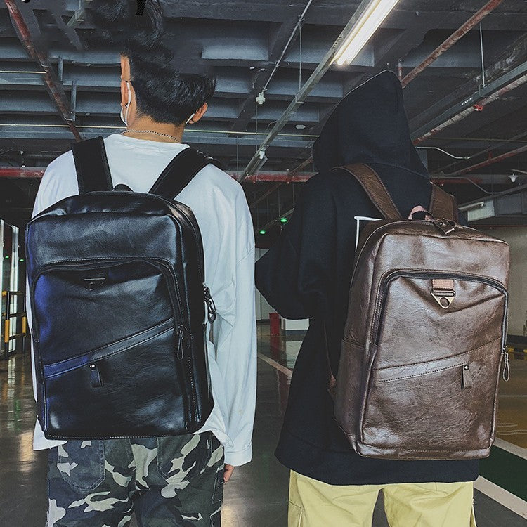 Men's PU Leisure Travel Backpack