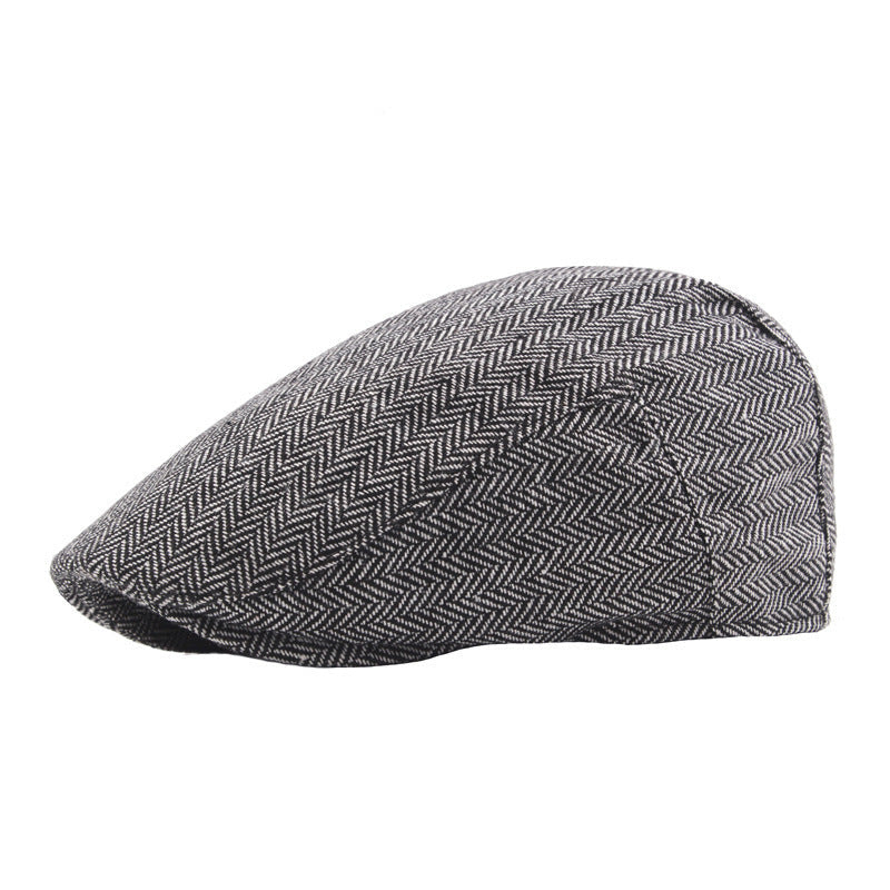 Winter Tweed Newsboy Cap Men Retro Beret