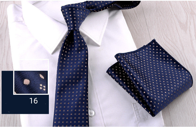 Business Formal Wear Tie and Pocket Square Set