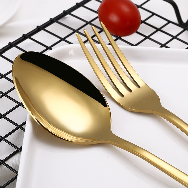 Luxury Black Gold Cutlery Set