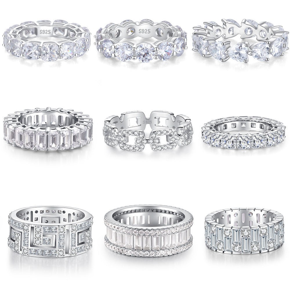 S925 Silver Diamond Ring