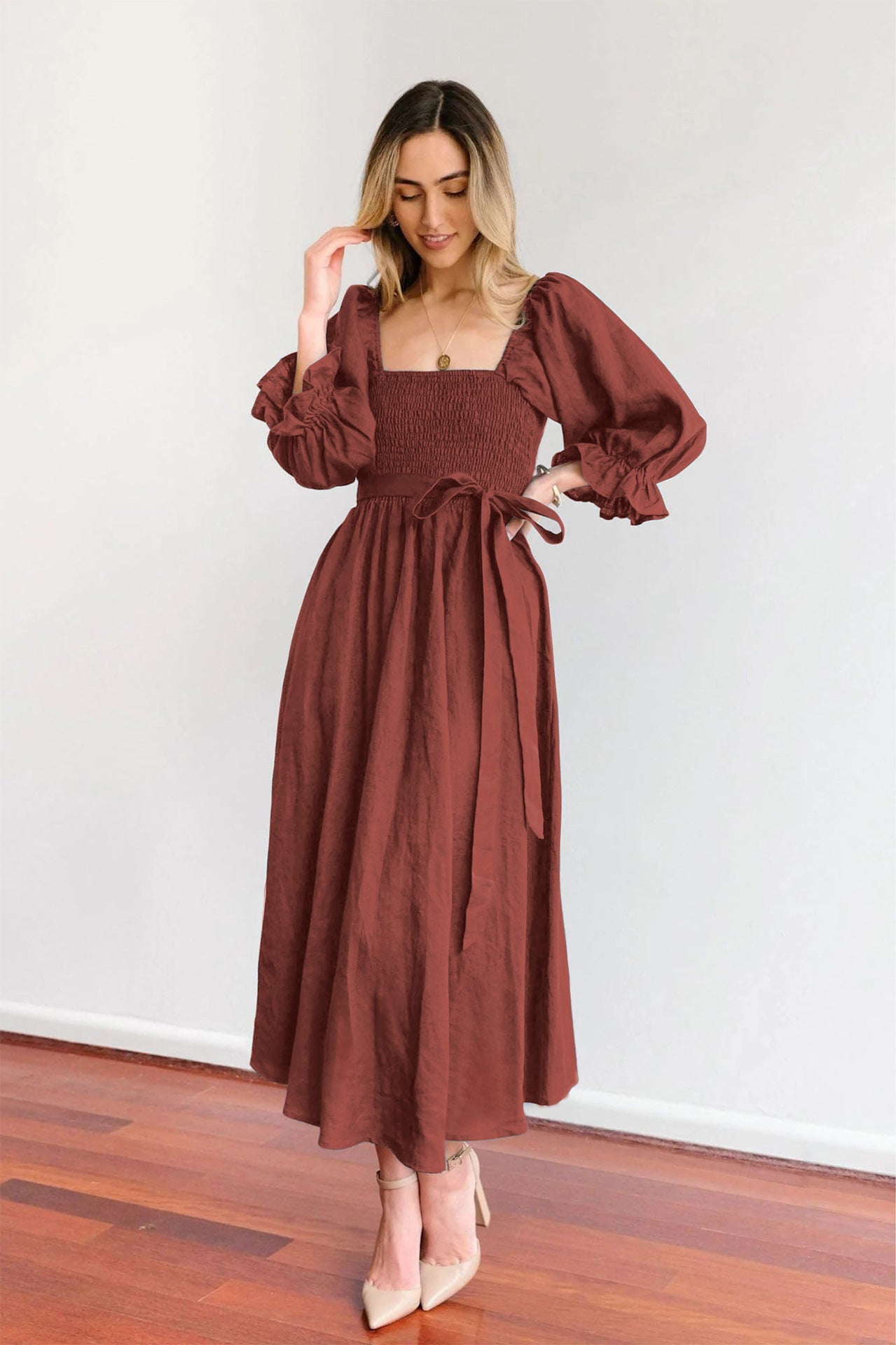 Premium Ruffle Cord Dress