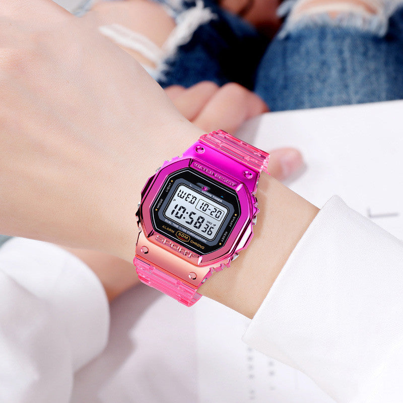 Transparent Strap Sports Watch Female