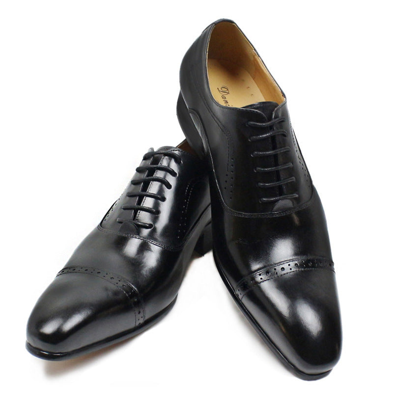 Men's Black Brown Casual Leather Shoes