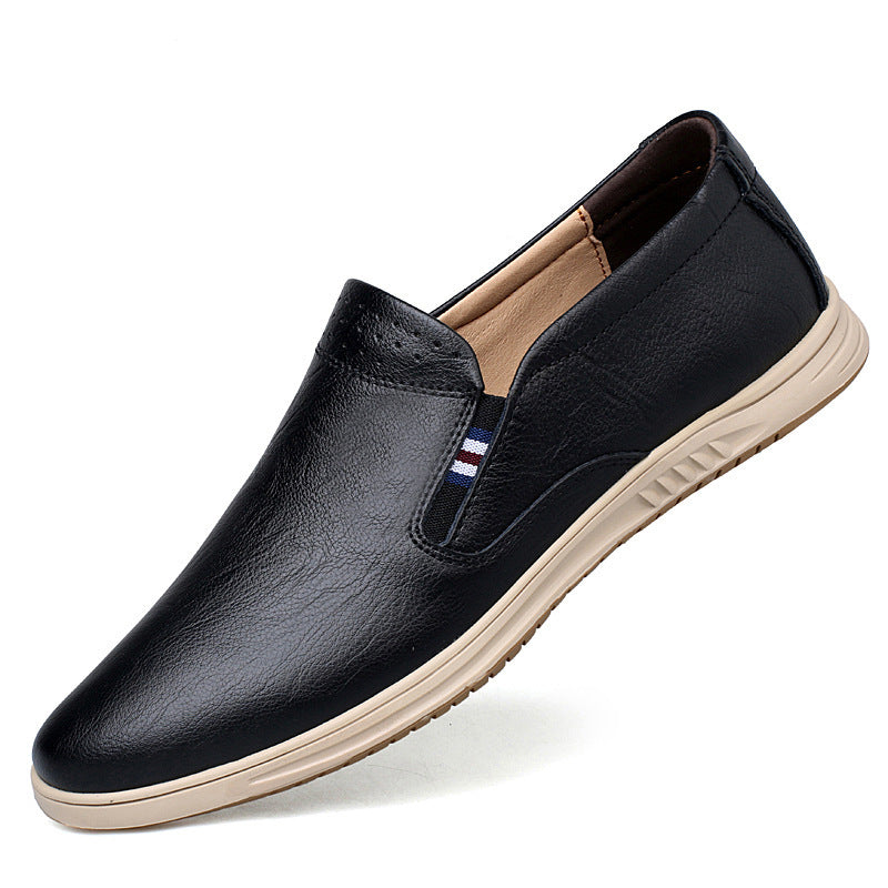 Casual Low-top Two-layer Cowhide Flat Shoes