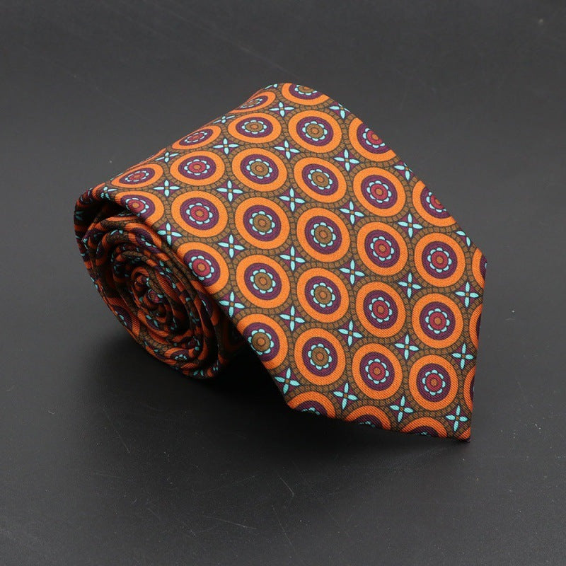 Super Soft Bohemian Silk Tie Men’s Fashion 75mm Necktie