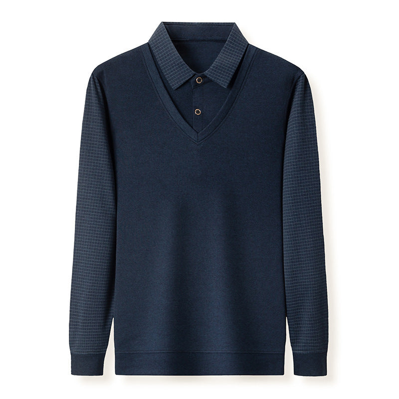 Men's Long Sleeve Lapel Top