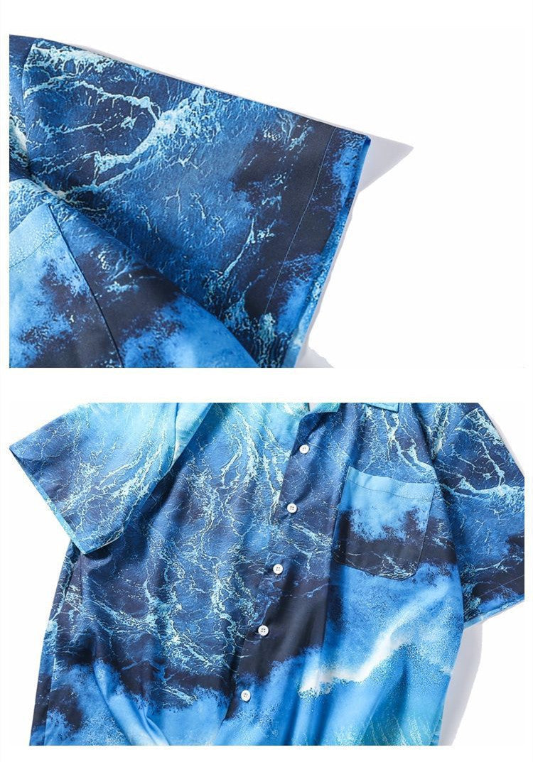 Men's Hawaii Beach Loose Summer Flower Shirt