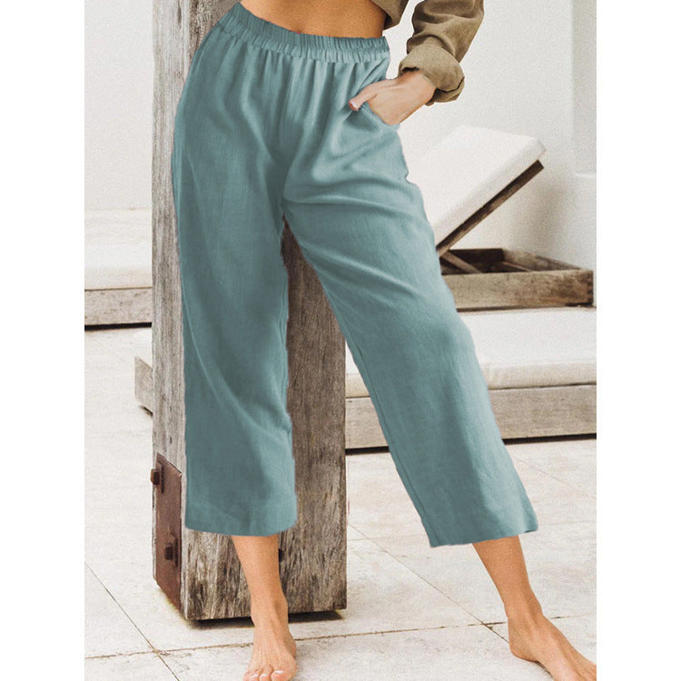 Women's Elegant Cropped Trousers