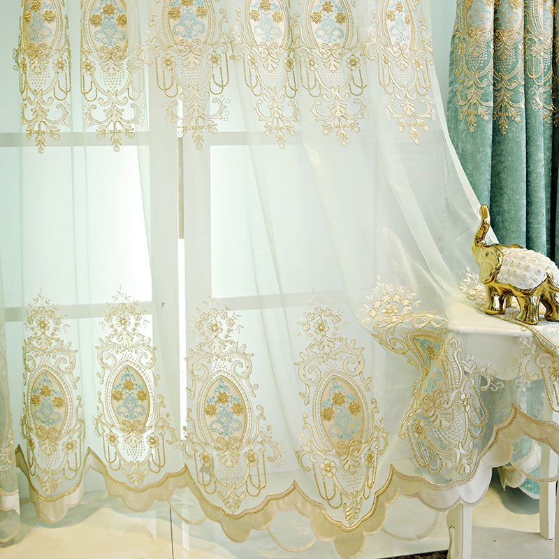 Green Full Blackout Bedroom Curtains