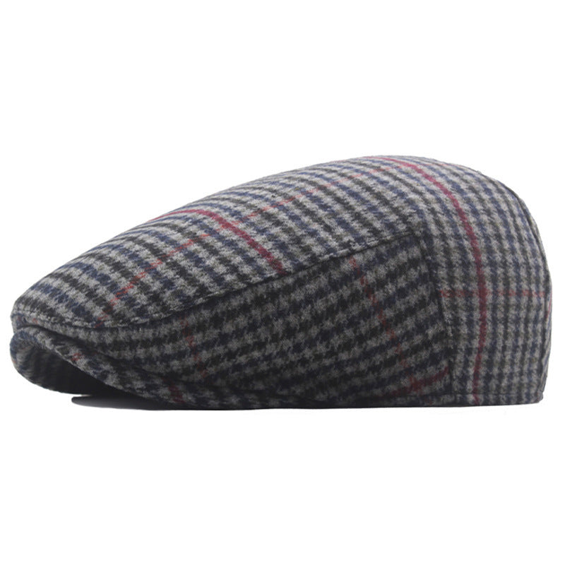 Winter Tweed Newsboy Cap Men Retro Beret