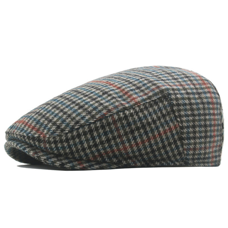 Winter Tweed Newsboy Cap Men Retro Beret