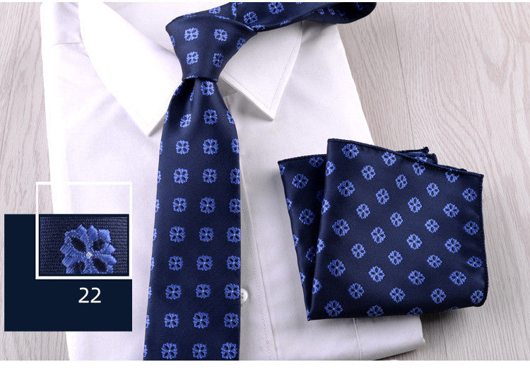 Business Formal Wear Tie and Pocket Square Set