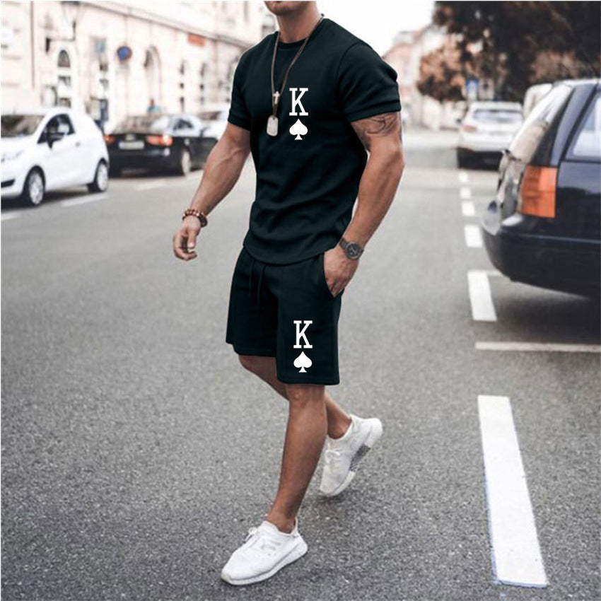 Men's Loose Solid Color Trend Suit